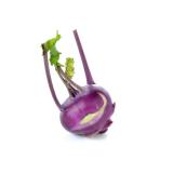 Kohlrabi blau mit Blatt regional