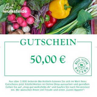Gutschein mit Gemüsemotiv 50 €