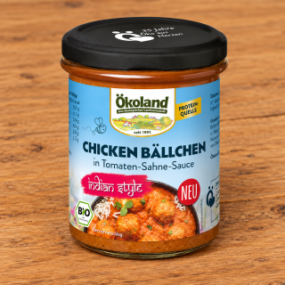 Chicken Bällchen, Tomaten-Sahne-Sauce Indian Style