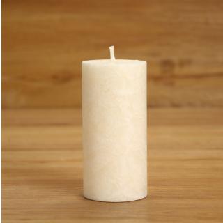 Stumpenkerze elfenbein glatt 135x65
