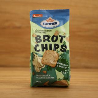 Brot Chips mit Knobi und Kräuter