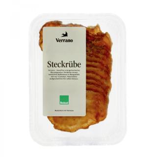 Steckrübe, gereift, geräuchert, geschnitten