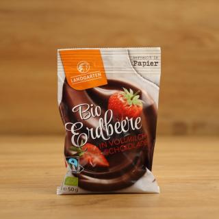 Erdbeeren in Vollmilchschokolade