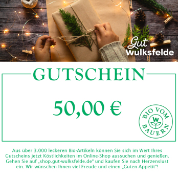 Gutschein mit Weihnachtsmotiv 50 €