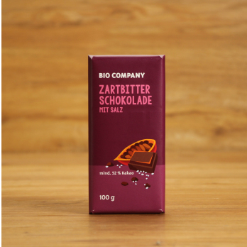Feine Bitterschokolade mit Salz, 52% Kakao